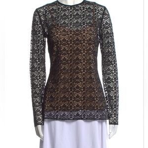 NWT Elegant Stella McCartney 2016 Collection Black Lace Top